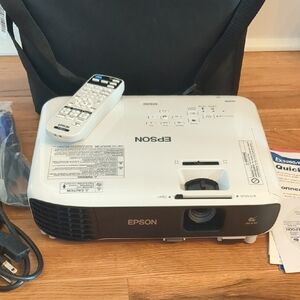Epson White and Black Projector with Remote